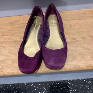 BCBGeneration Maryanna Suede Ballet W/gold heel